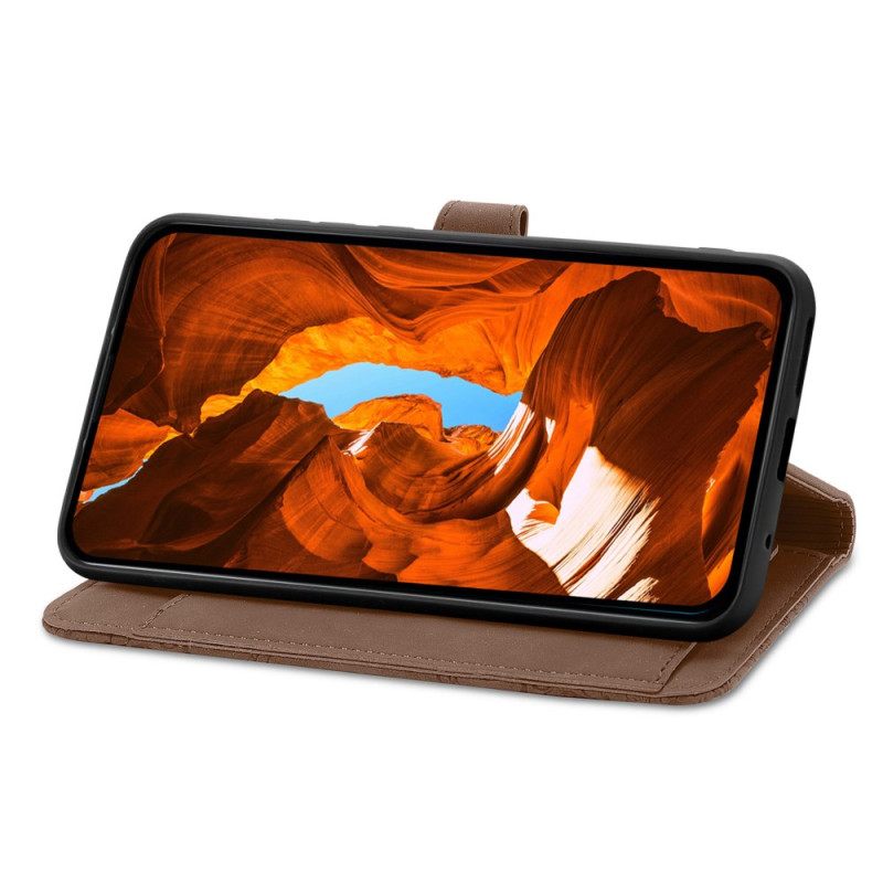 Δερματινη Θηκη Xiaomi Redmi Note 15 5g Λουλουδάτο Λουράκι Δαντέλας Σιλικόνης