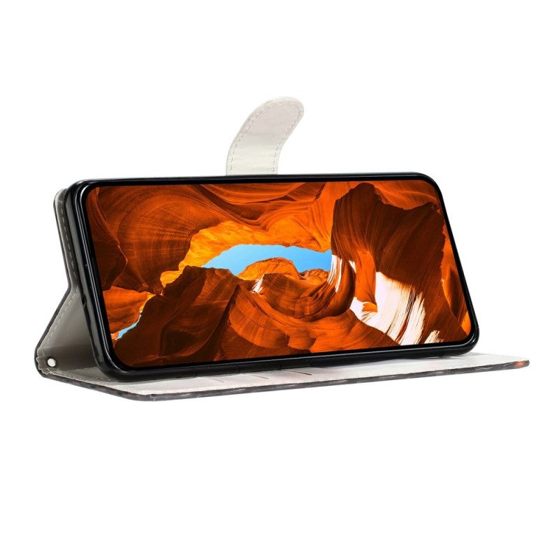 Δερματινη Θηκη Xiaomi Redmi Note 15 5g Μαύρες Και Άσπρες Πεταλούδες Σιλικόνης