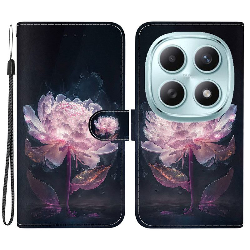 Δερματινη Θηκη Xiaomi Redmi Note 15 5g Μωβ Παιώνια