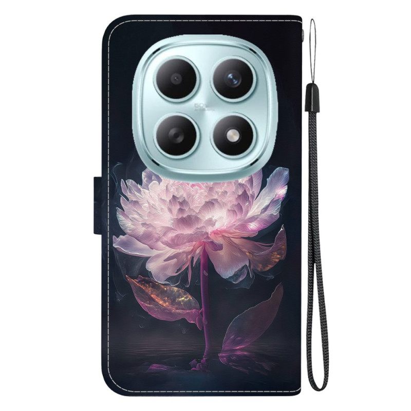 Δερματινη Θηκη Xiaomi Redmi Note 15 5g Μωβ Παιώνια