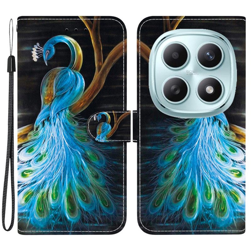 Δερματινη Θηκη Xiaomi Redmi Note 15 5g Παγώνι Σιλικόνης