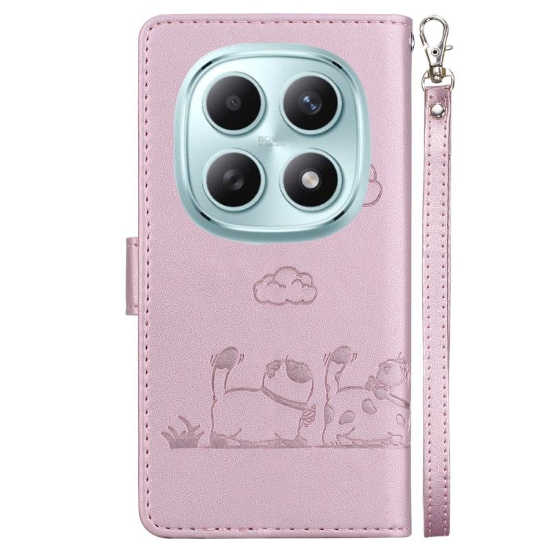 Δερματινη Θηκη Xiaomi Redmi Note 15 5g Rfid Blocking Και Μοτίβο Γατάκι