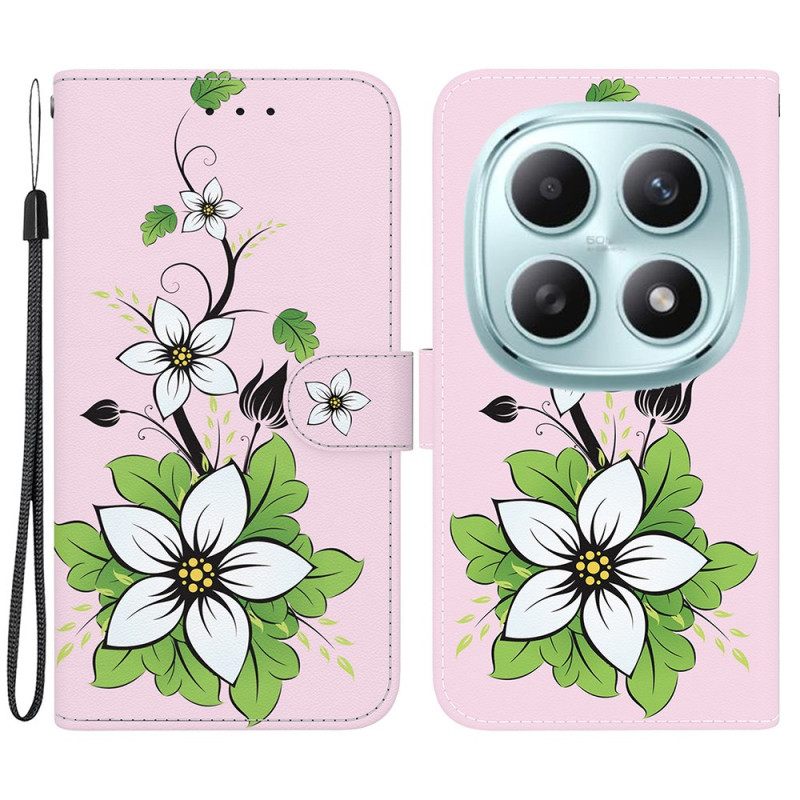 Δερματινη Θηκη Xiaomi Redmi Note 15 5g Σχέδιο Κρίνου