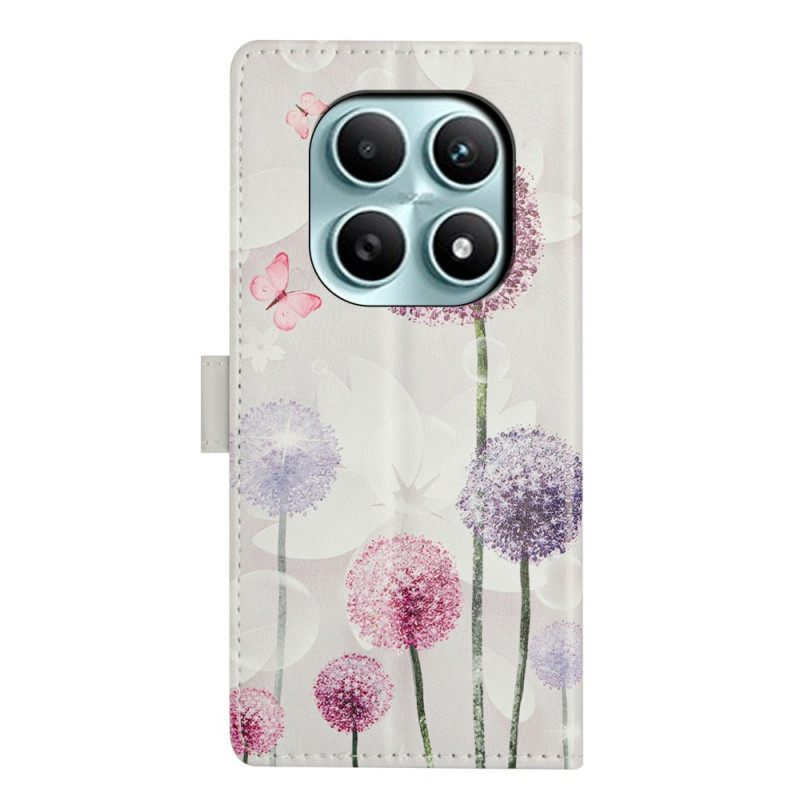 Δερματινη Θηκη Xiaomi Redmi Note 15 5g Σχέδιο Πικραλίδας Σιλικόνης