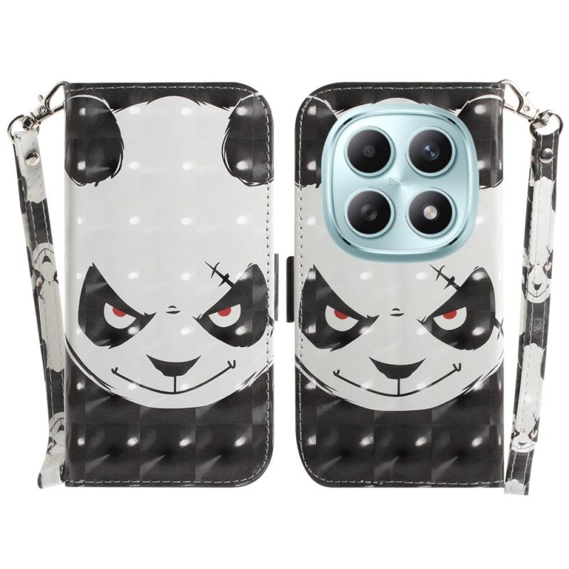 Δερματινη Θηκη Xiaomi Redmi Note 15 5g Θυμωμένο Πάντα Με Κορδόνι