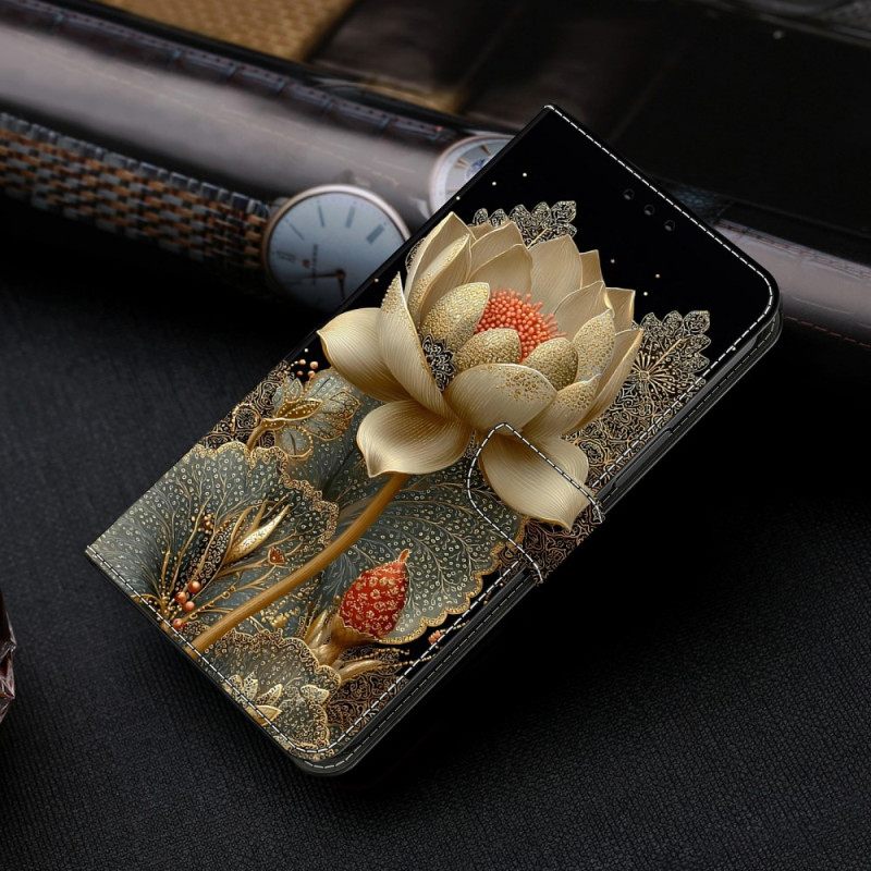 Δερματινη Θηκη Xiaomi Redmi Note 15 5g Χρυσός Λωτός