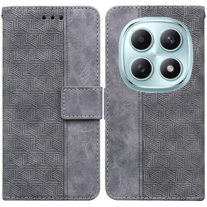 Δερματινη Θηκη Xiaomi Redmi Note 15 5g Υφαντό Σχέδιο Σιλικόνης