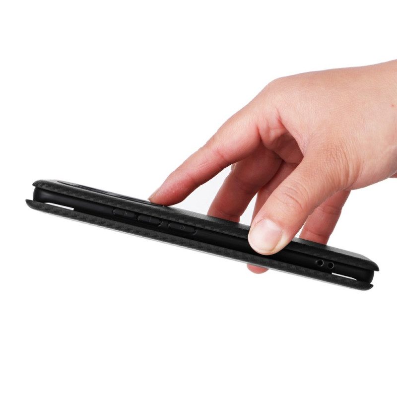 Δερματινη Θηκη Xiaomi Redmi Note 15 5g Υφή Από Ίνες Άνθρακα Αντικραδασμικής Προστασίας