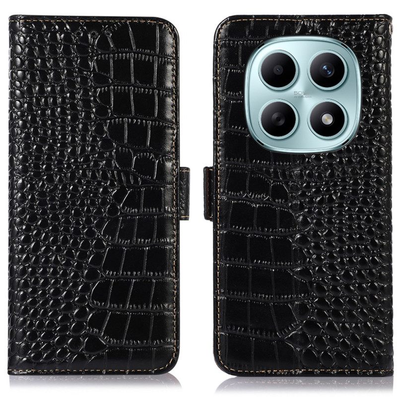 Δερματινη Θηκη Xiaomi Redmi Note 15 5g Υφή Κροκόδειλου Με Αποκλεισμό Rfid Σιλικόνης