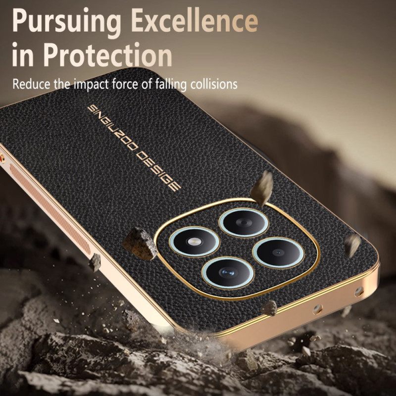 Κάλυμμα Xiaomi Redmi Note 15 5g Υφή Λίτσι Ανθεκτικό Στις Γρατζουνιές