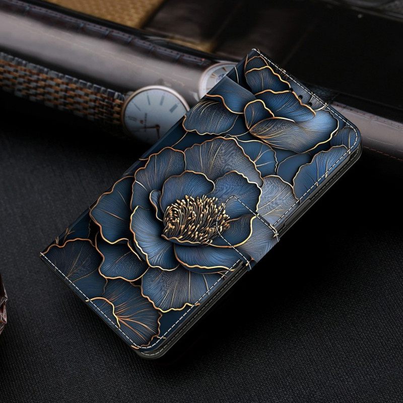 Θηκη Κινητου Xiaomi Redmi Note 15 5g Μπλε Και Χρυσή Παιώνια