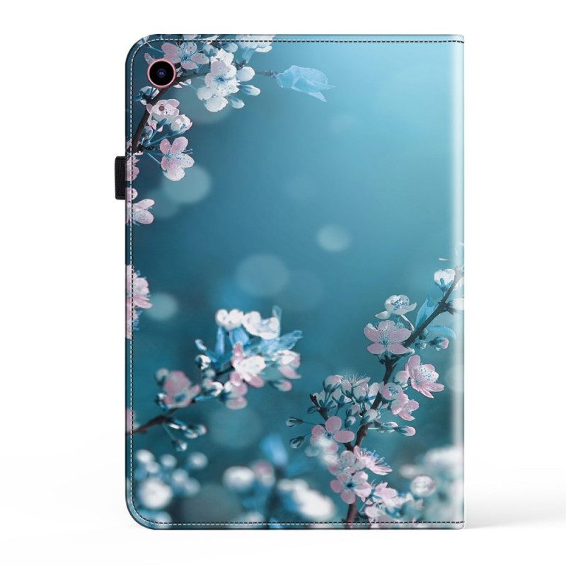 Δερματινη Θηκη iPad (2025) Άνθη Ροδακινιάς