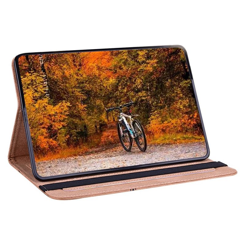 Δερματινη Θηκη iPad (2025) Άνθη Ροδακινιάς