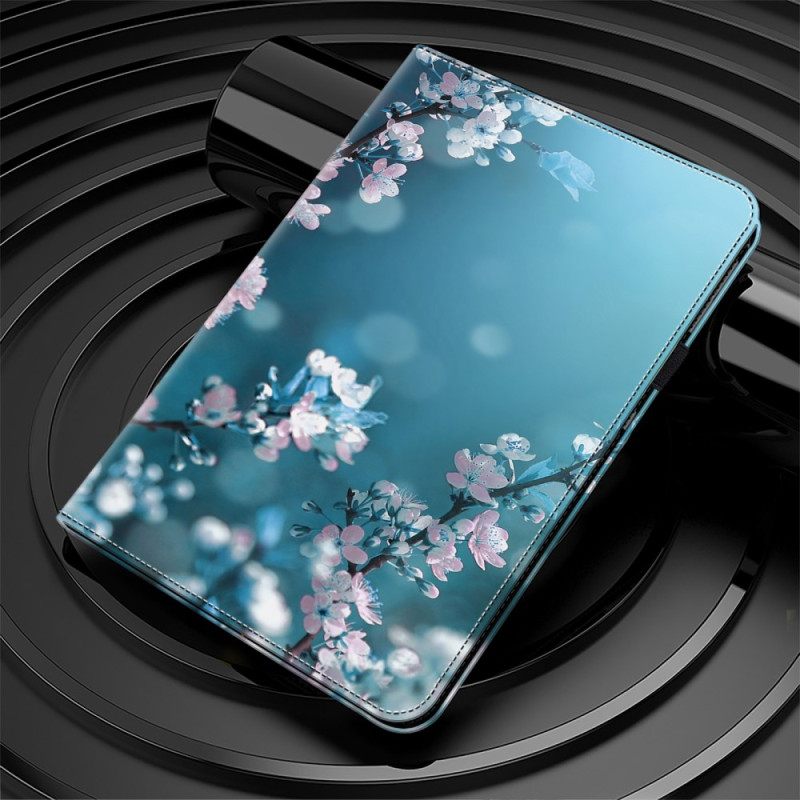 Δερματινη Θηκη iPad (2025) Άνθη Ροδακινιάς