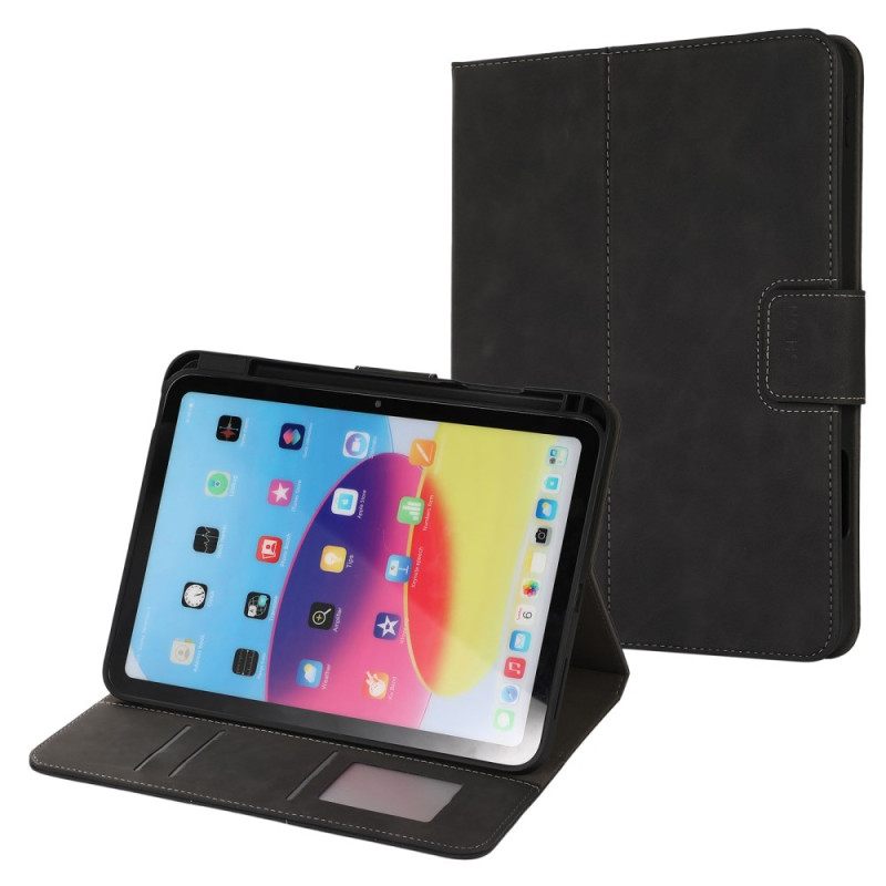 Δερματινη Θηκη iPad (2025) Δερμάτινο Πτερύγιο Και Θήκη Γραφίδας Σιλικόνης