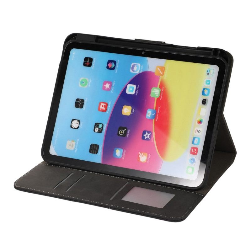 Δερματινη Θηκη iPad (2025) Δερμάτινο Πτερύγιο Και Θήκη Γραφίδας Σιλικόνης