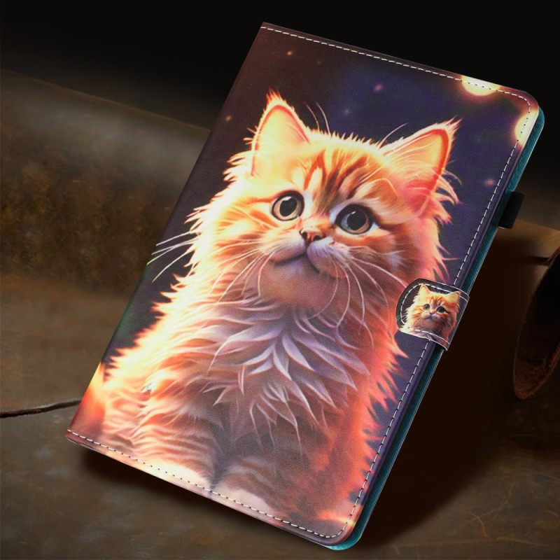 Δερματινη Θηκη iPad (2025) Γάτα Σιλικόνης