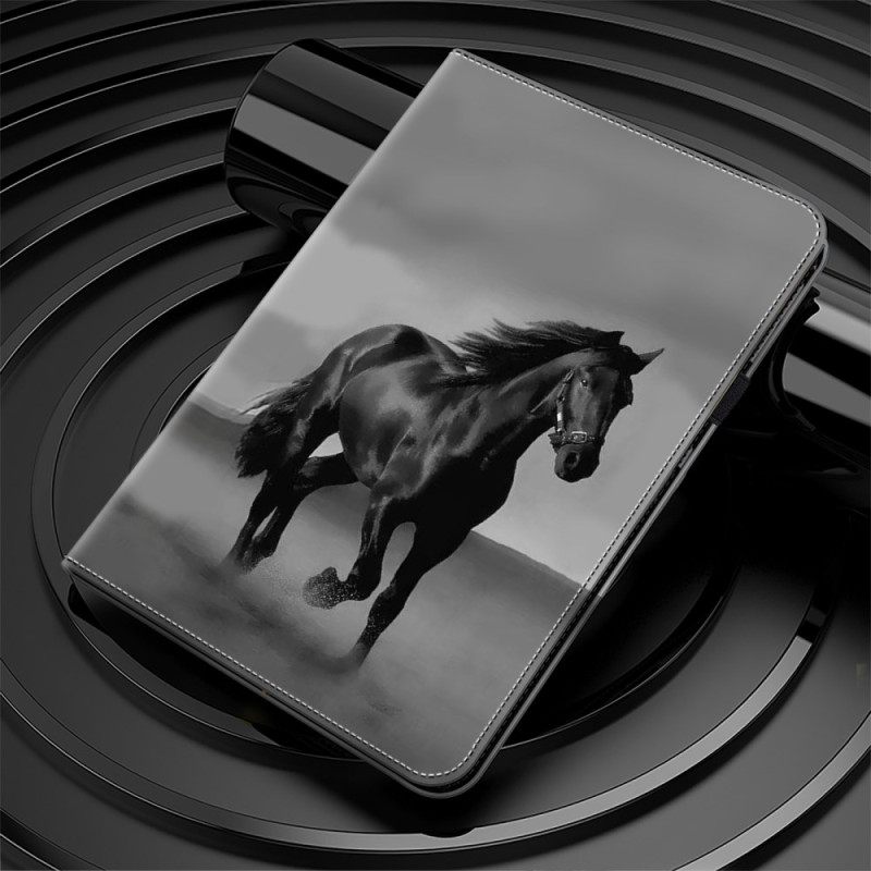 Δερματινη Θηκη iPad (2025) Μαύρο Άλογο Σιλικόνης