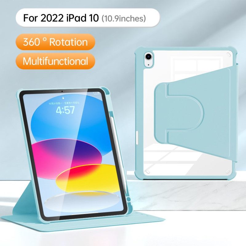 Δερματινη Θηκη iPad (2025) Περιστρεφόμενη Βάση Και Παστέλ Κάλυμμα Σιλικόνης