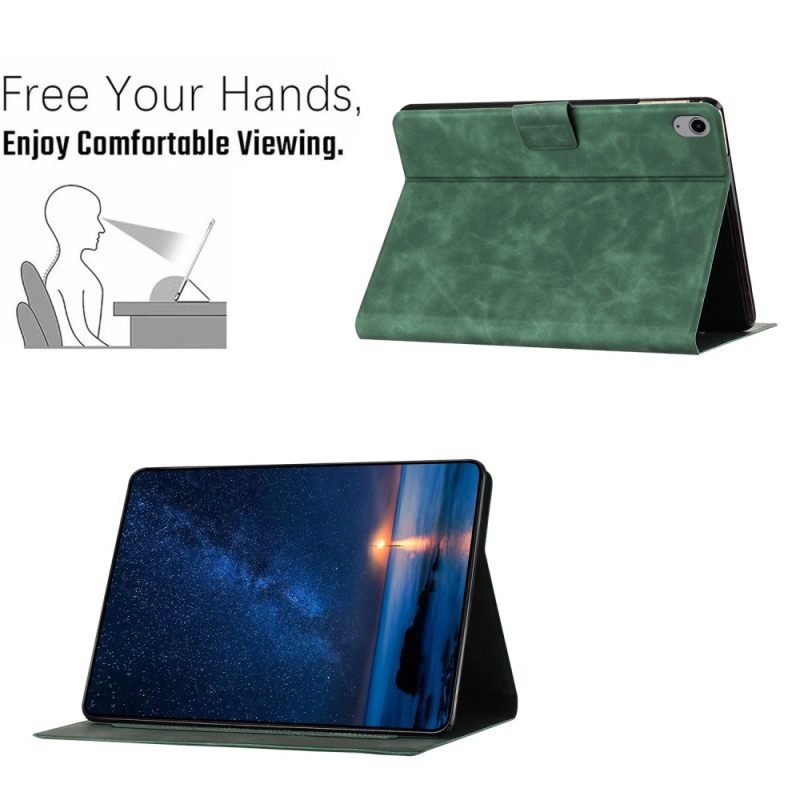 Δερματινη Θηκη iPad (2025) Τύπωμα Γάτας Σιλικόνης