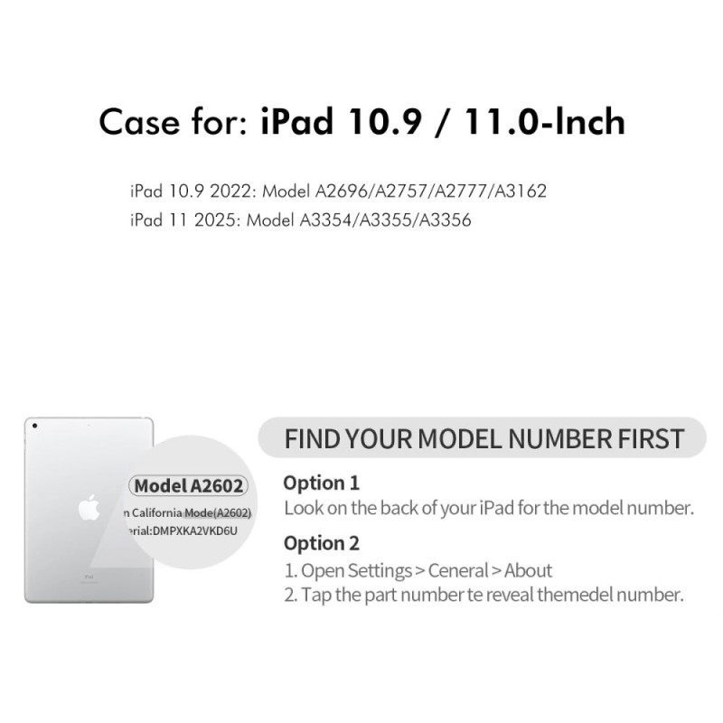 Δερμάτινη Θήκη Κινητού iPad (2025) Θήκες Κινητών Περιστρεφόμενος Σχεδιασμός 360 Μοιρών Enkay