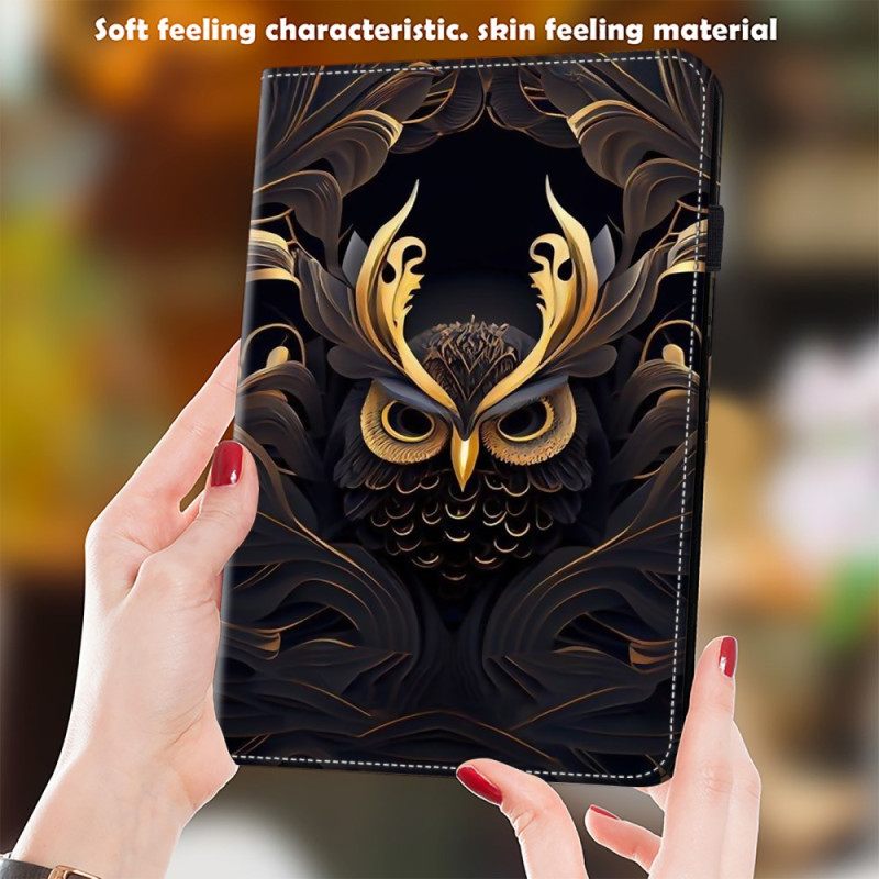 Δερμάτινη Θήκη Κινητού iPad (2025) Θήκες Κινητών Χρυσή Κουκουβάγια