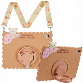 Κάλυμμα iPad (2025) Βάση Λουράκι Ώμου Με Σχέδιο Μπισκότου