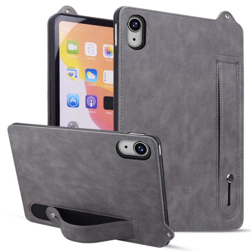 Κάλυμμα iPad (2025) Δερμάτινο Εφέ Με Στήριξη Ιμάντα