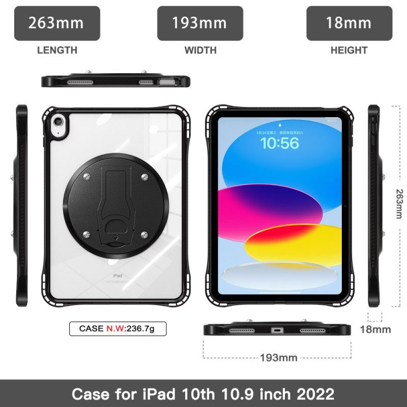 Κάλυμμα iPad (2025) Διαφανής Ενσωματωμένη Βάση