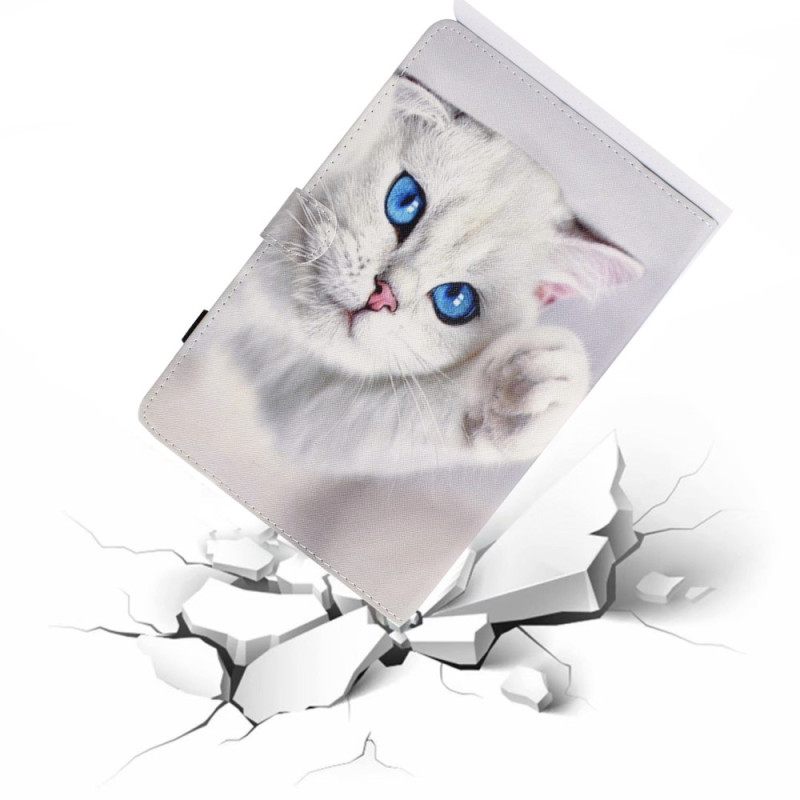 Θηκη Κινητου iPad (2025) Θήκες Κινητών Λευκή Γάτα Με Μπλε Μάτια