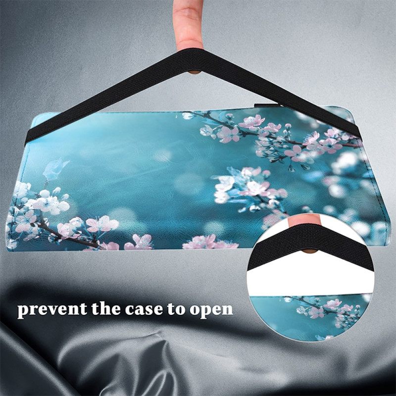 Δερματινη Θηκη Xiaomi Pad 7 / 7 Pro Άνθη Ροδάκινου Σιλικόνης