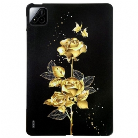 Κάλυμμα Xiaomi Pad 7 / 7 Pro Θήκες Κινητών Χρυσά Τριαντάφυλλα Και Πεταλούδες