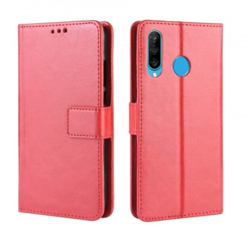 Κάλυμμα Huawei P30 Lite Λαμπερό Συνθετικό Δέρμα