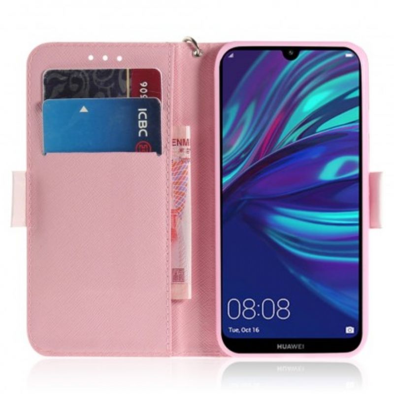 Κάλυμμα Huawei P30 Lite με κορδονι Λουράκι Λουλούδι