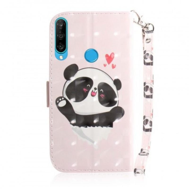 Κάλυμμα Huawei P30 Lite με κορδονι Panda Love Strap