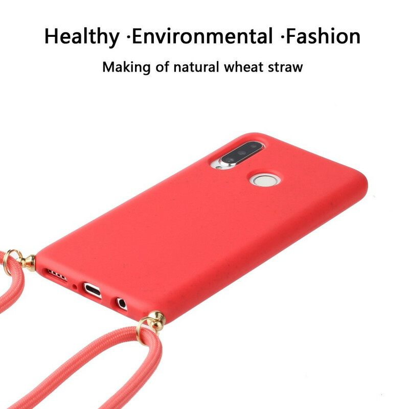 Θήκη Huawei P30 Lite Σιλικόνη Με Έγχρωμο Κορδόνι
