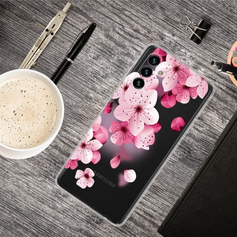 Θήκη Samsung Galaxy A13 5G / A04s Μικρά Ροζ Λουλούδια