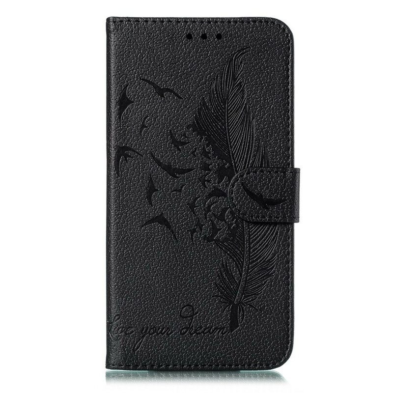 Κάλυμμα Samsung Galaxy A20s Faux Leather Live Your Dream