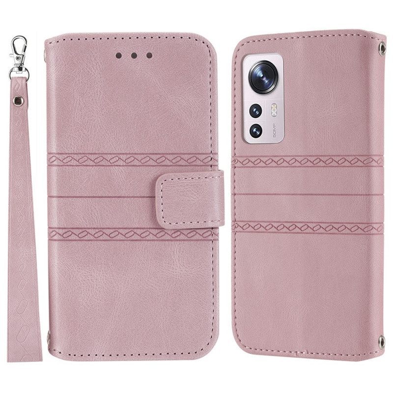 Κάλυμμα Xiaomi 12 Pro με κορδονι Strappy Pattern