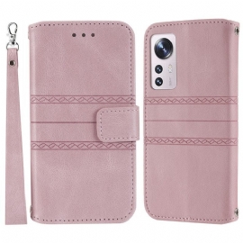 Κάλυμμα Xiaomi 12 Pro με κορδονι Strappy Pattern