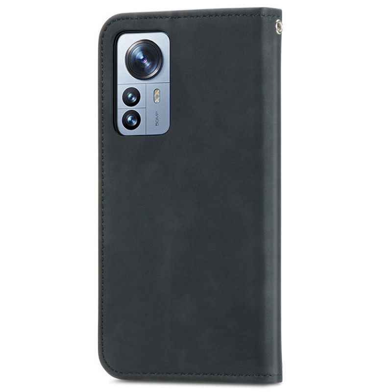 θηκη κινητου Xiaomi 12 Pro Θήκη Flip Δέρμα-αίσθηση