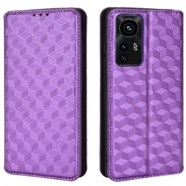 θηκη κινητου Xiaomi 12 Pro Θήκη Flip Εφέ Δέρματος Με Διαμάντια
