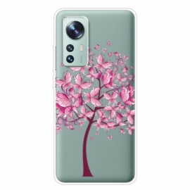 Θήκη Xiaomi 12 Pro Ροζ Δέντρο Σιλικόνης