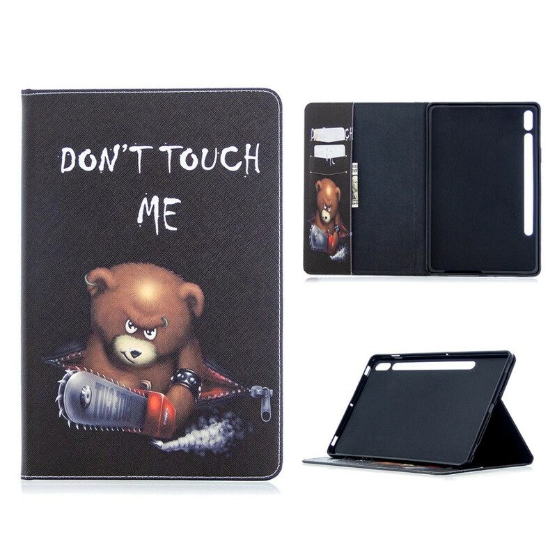 δερματινη θηκη Samsung Galaxy Tab S7 / Tab S8 Επικίνδυνη Αρκούδα
