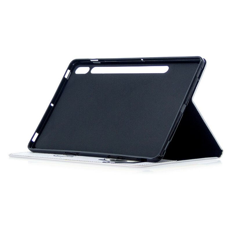 Θήκη Flip Samsung Galaxy Tab S7 / Tab S8 Μοτίβο Εκτύπωσης Panda