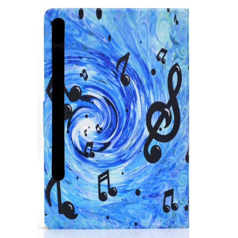 Θήκη Flip Samsung Galaxy Tab S7 / Tab S8 Μουσικές Νότες