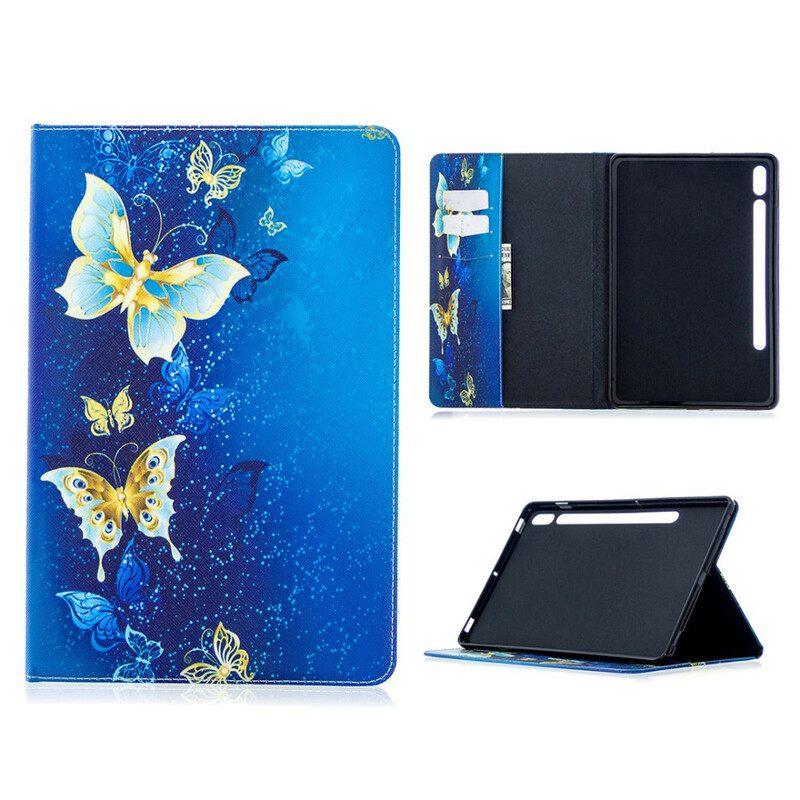 Θήκη Flip Samsung Galaxy Tab S7 / Tab S8 Πολύτιμες Πεταλούδες