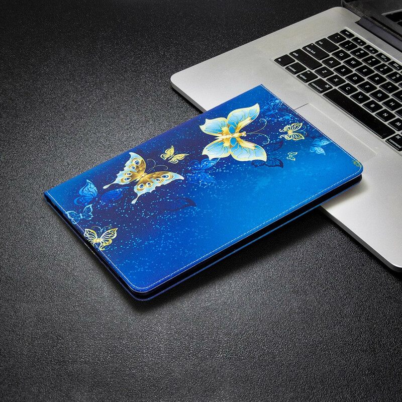 Θήκη Flip Samsung Galaxy Tab S7 / Tab S8 Πολύτιμες Πεταλούδες