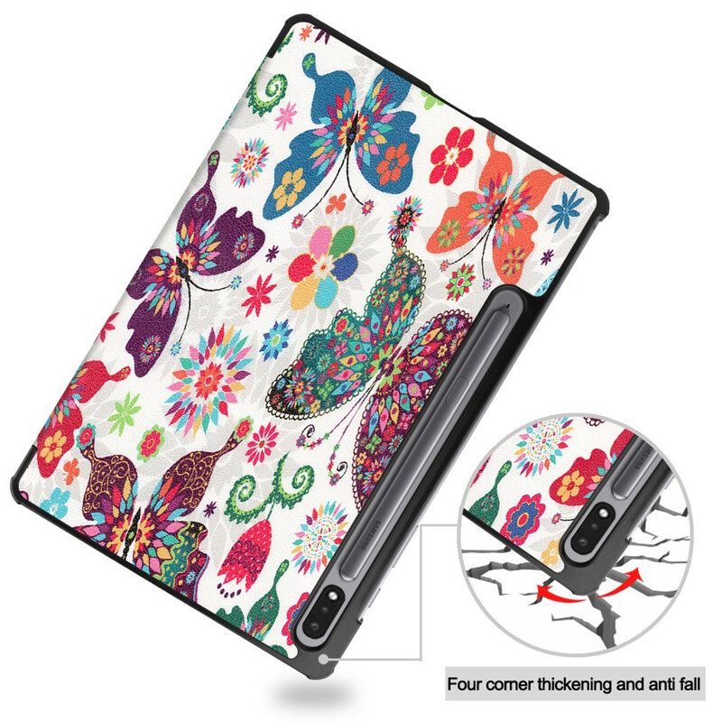 θηκη κινητου Samsung Galaxy Tab S7 / Tab S8 Βάση Γραφίδας Vintage Flowers