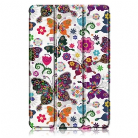 θηκη κινητου Samsung Galaxy Tab S7 / Tab S8 Βελτιωμένες Πεταλούδες Και Λουλούδια